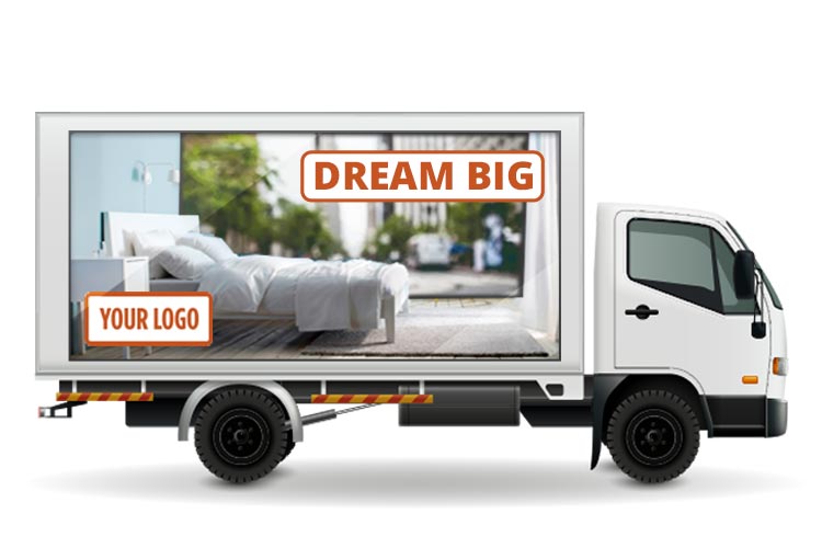 3D Mobile Billboard Display Showrooms | Mobile Billboard Rental | ILUMADS